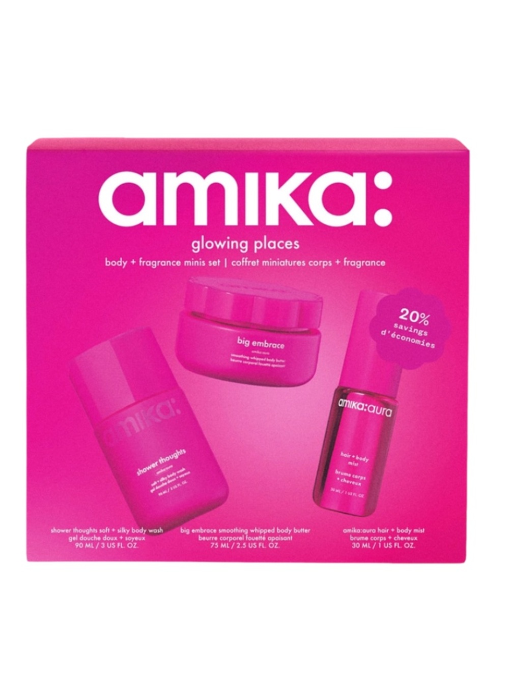 AMIKA Glowing Places Body Care & Fragrance Trial Set